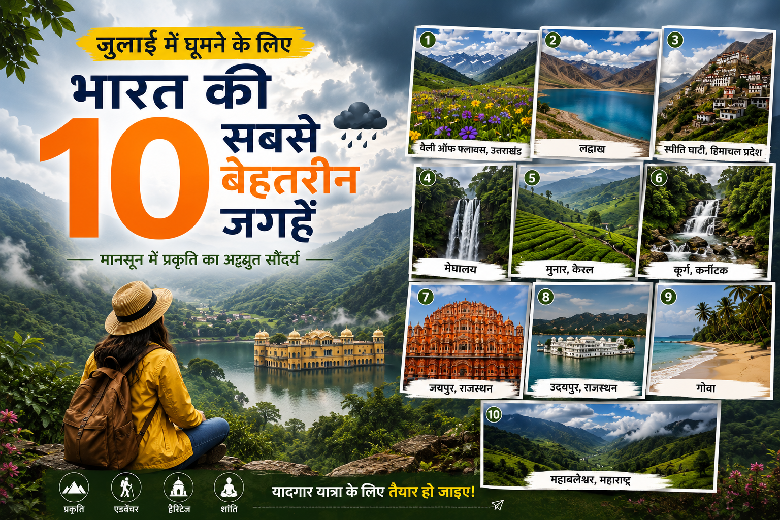 Top 10 Best Places to Visit in July in India (2026) – Monsoon Destinations You Shouldn't Miss — photo 1